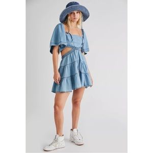 Free People Cross of Sunlight Denim Mini